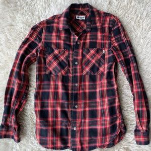 Vans Plaid Flannel Button Up Shirt